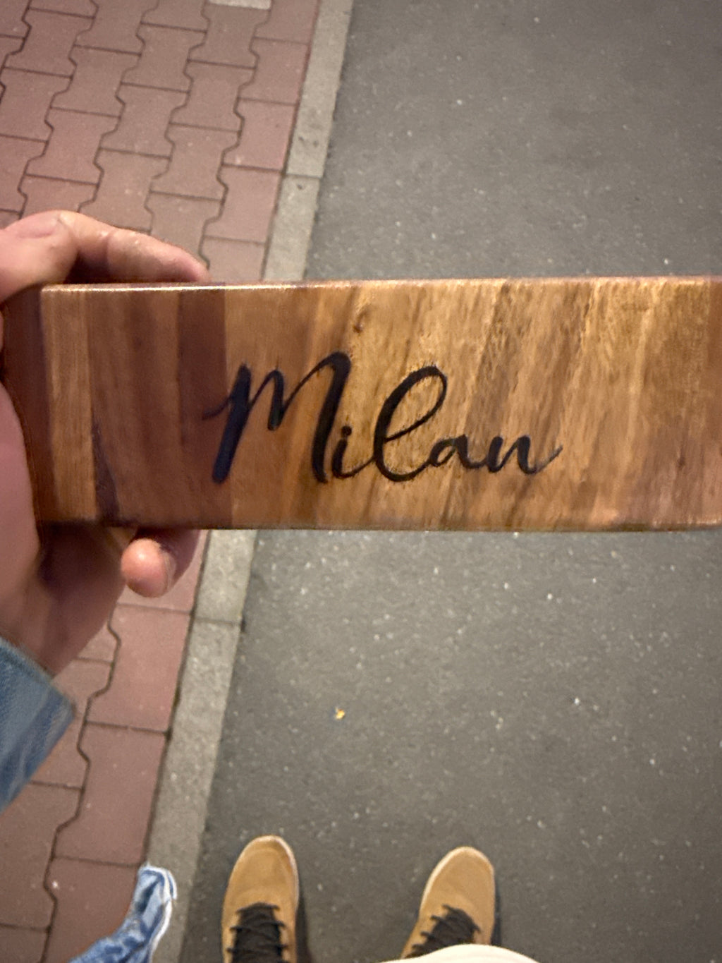 Motivations Holzblock – Personalisierte Deko mit Text